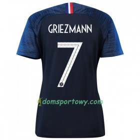 Koszulka Francja Griezmann 7 Damska Domowe Koszulki Piłkarskie Mistrzostwa Świata 2018
